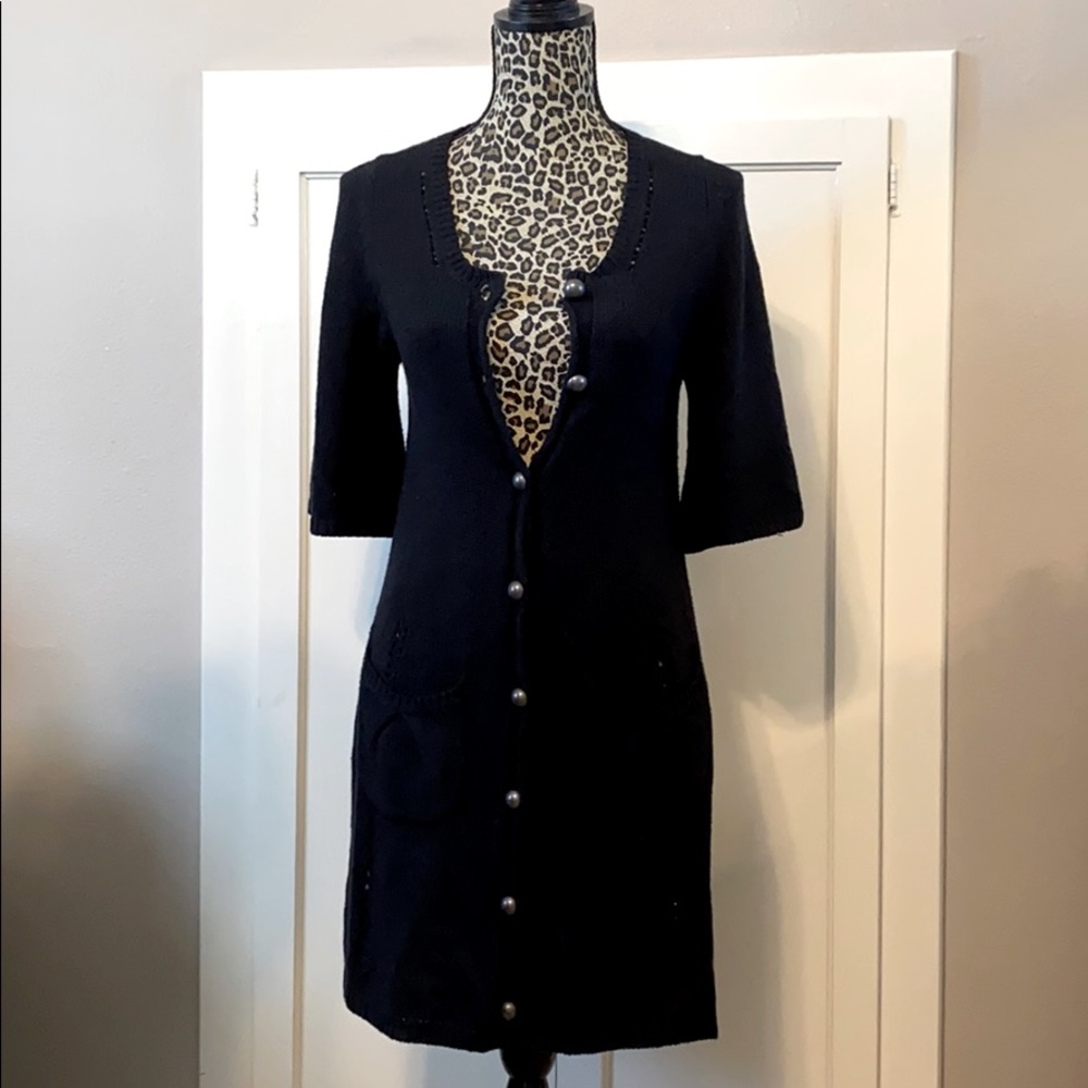 BCBG Maxazria Black S/S Cardigan Size XS